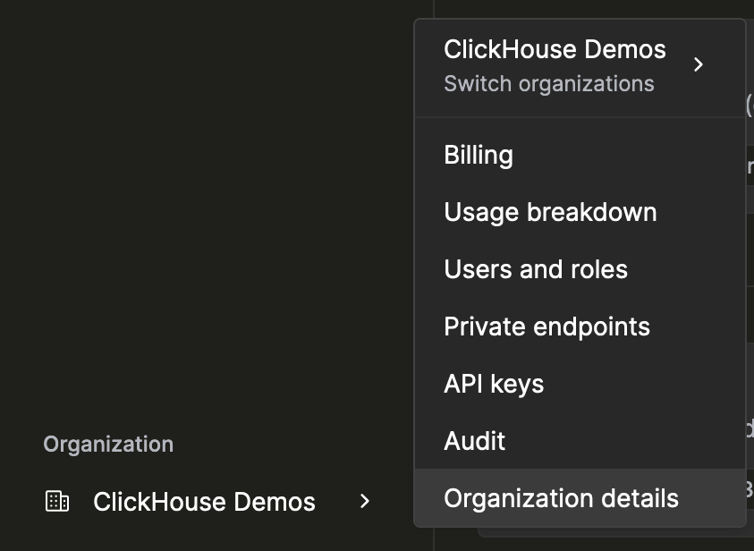 ClickHouse Cloud activity tab - Zoomed